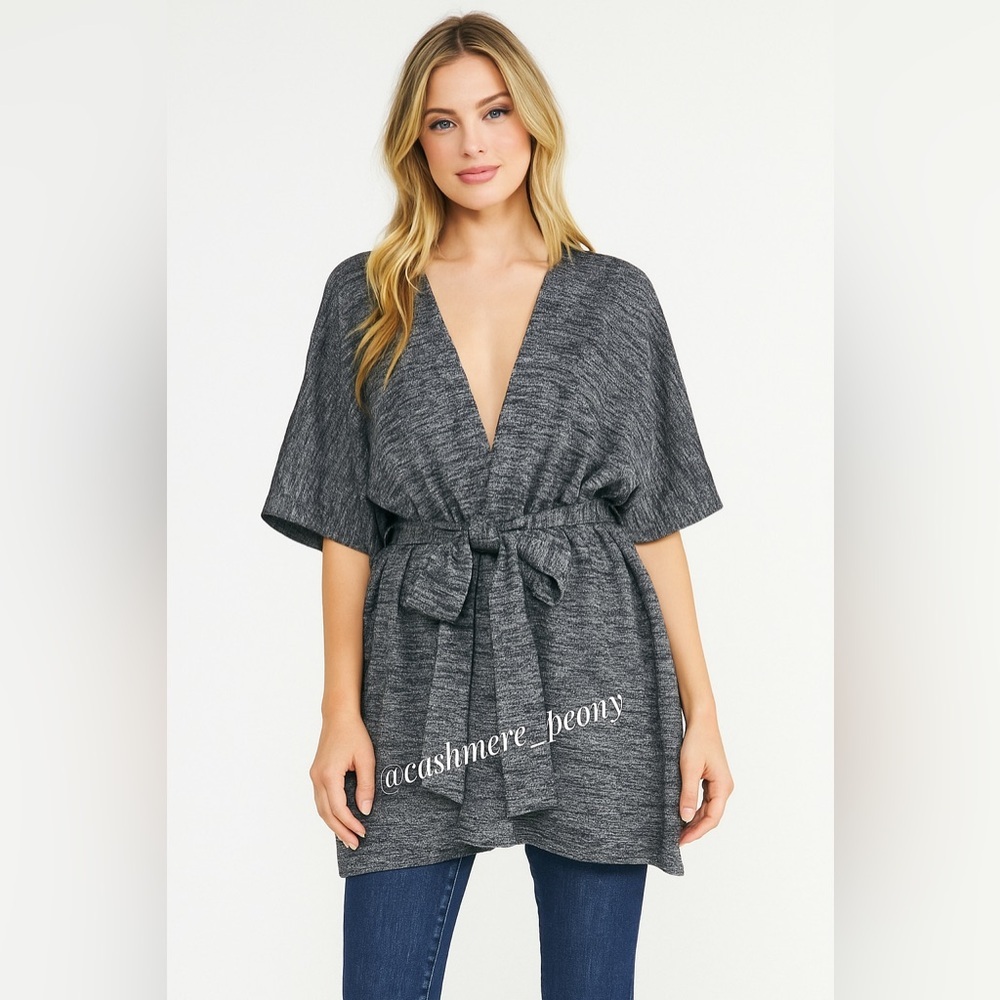 GAP Gray Open Kimono Poncho Cardigan Sweater XS/S